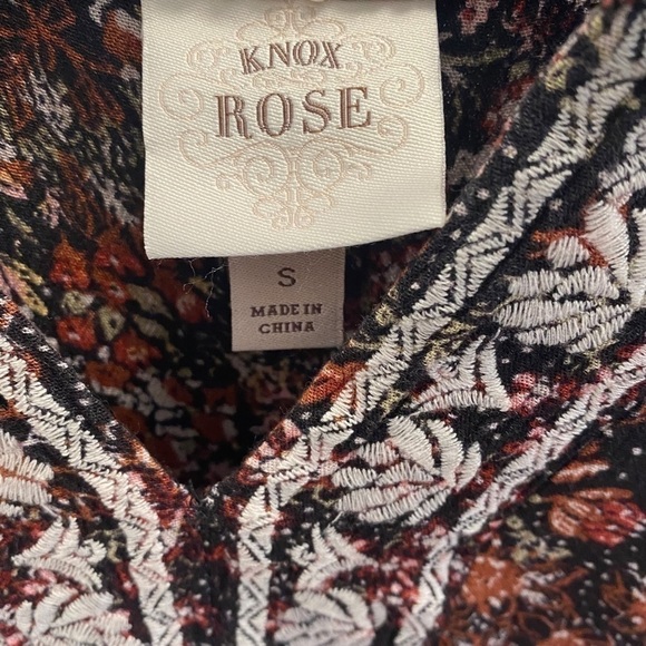 Knox Rose Patchwork Ladies Flowy, Pullover Floral, Casual, Embroidery, Ruffle‎ S - Picture 9 of 16